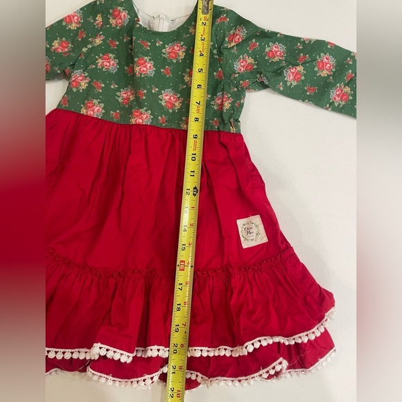 Olive Mae‎ Girls 4T dress ruffles floral layered kidcore cottagecore prairiecore - Picture 6 of 10